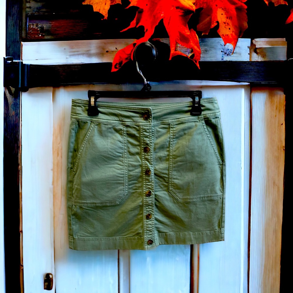 Size 4 olive green Vineyard Vine skirt - Picture 1 of 3